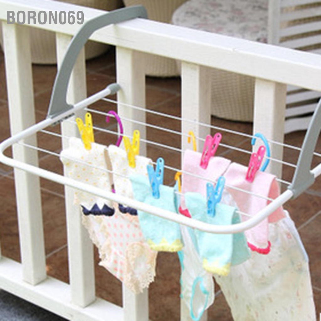 Boron069 Giá đỡ quần áo di động Racking đa năng đóng cửa giá treo cho lan can ban công