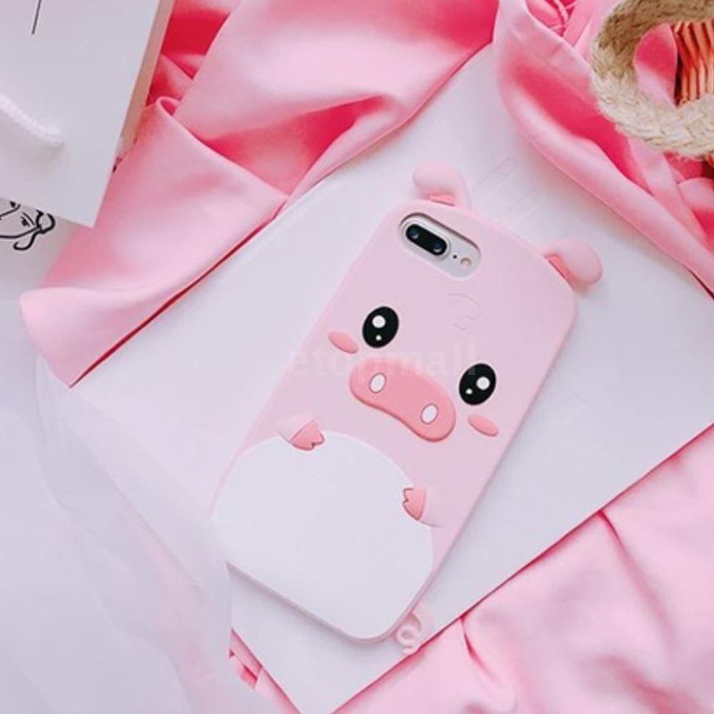 Ốp điện thoại silicon mềm hình lợn con chống sốc dành cho iphone 6 7 8 6Plus 7Plus 8Plus X | BigBuy360 - bigbuy360.vn