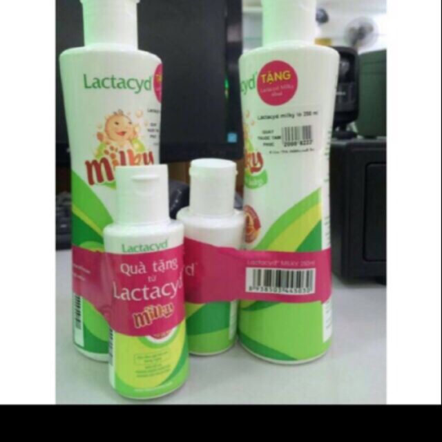 Sữa tắm gội ngừa rôm sẩy lactacyd milky 250ml kèm chai 60ml 250 250 ml