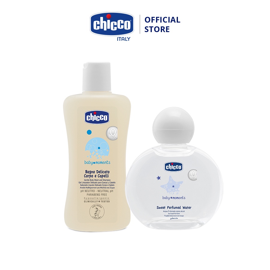 Combo Sữa tắm gội chiết xuất Yến mạch 0M+ Chicco &amp; Kem hăm 3 tác động Chicco 0M+ 100ml