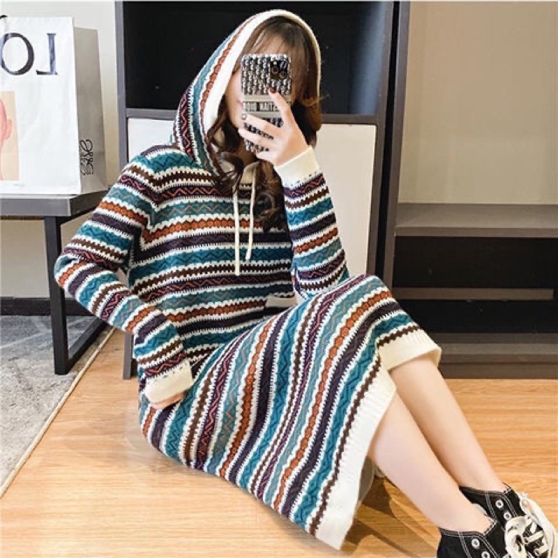 -Váy len nữ vintage thổ cẩm -Order