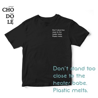 Áo thun tay ngắn unisex Chodole cho cả nam và nữ, chất liệu vải cotton in chữ cà khịa - plastic melts