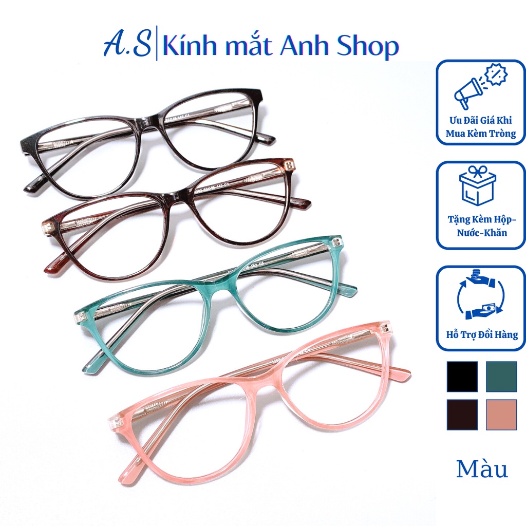 Gọng kính mắt mèo nhỏ xinh chất liệu nhựa dẻo cốt kim loại chắc chắn bền đẹp 1303