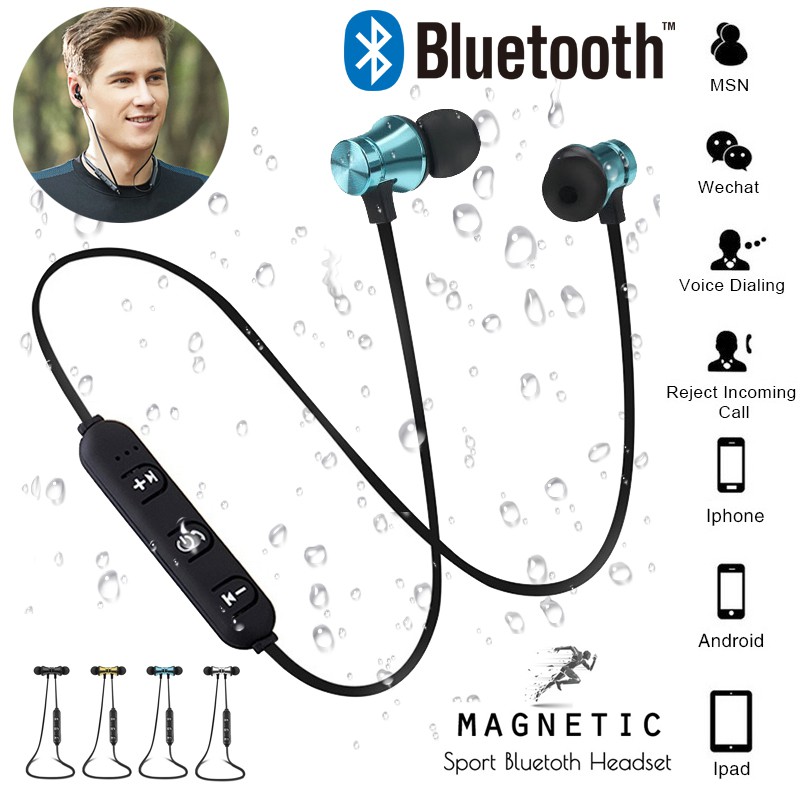 Tai nghe Bluetooth thể thao đeo cổ tích hợp micro tiện dụng