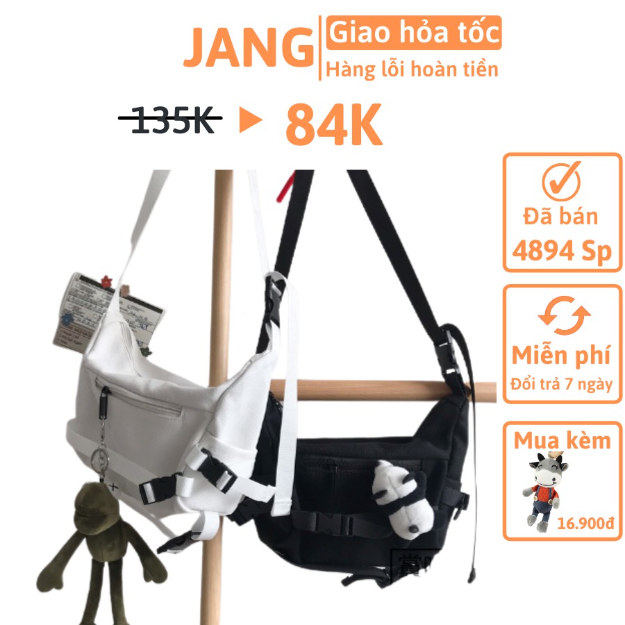 Túi Đeo Chéo Canvas Cỡ Lớn Thời Trang Hàn Quốc Học Sinh Sinh Viên Đi Học , Đi Chơi