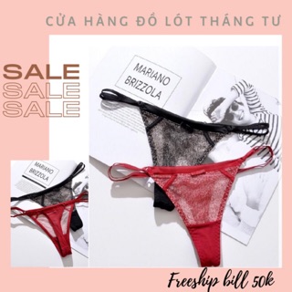 quần lót lọt khe nữ [mẫu mới hè 2020 cao cấp] chữ T, ren xuyên thấu quyến rũ, có video quay cận cảnh.