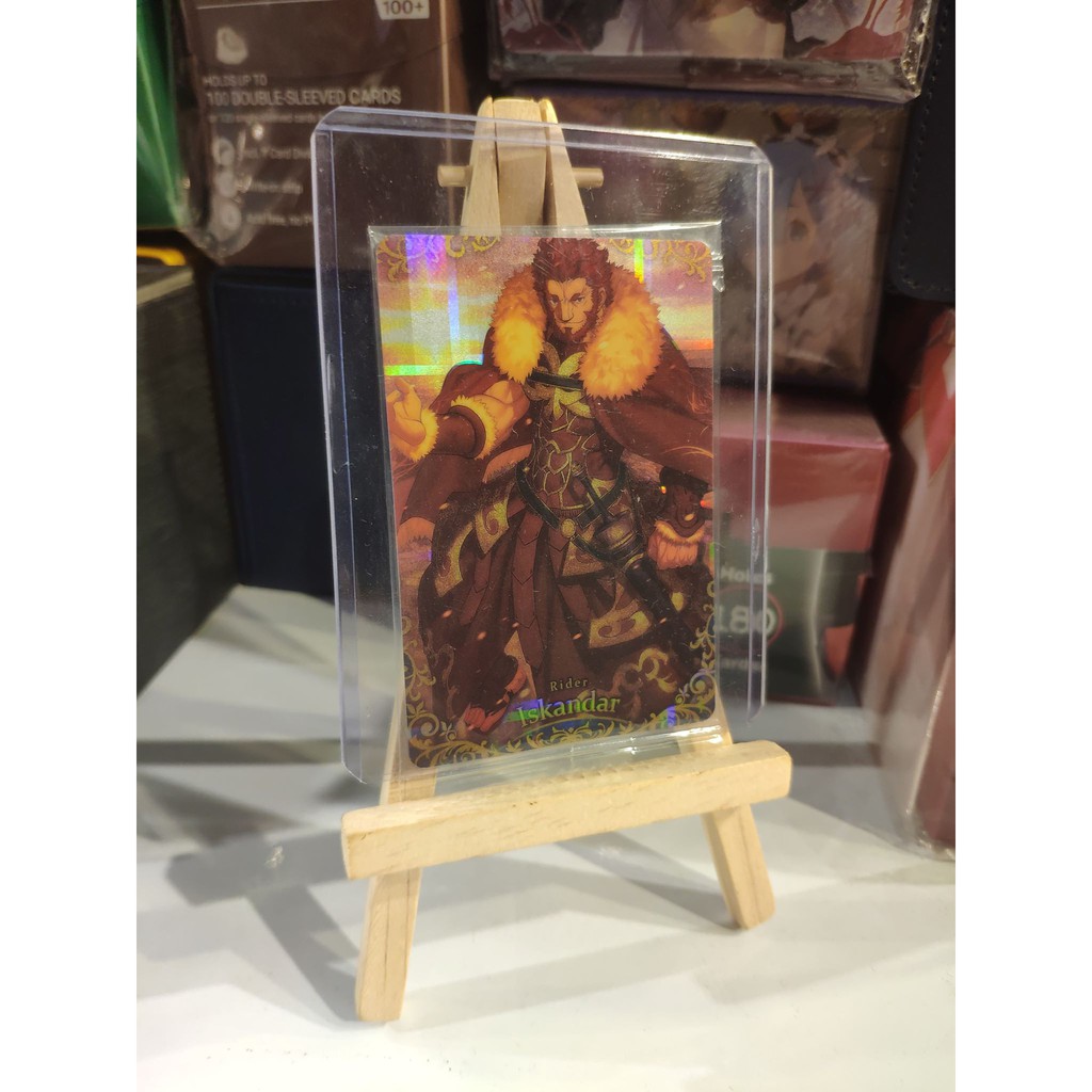 Thẻ bài bánh xốp Fate Grand Order FGO Iskandar Rider SR - Secret Rare - Tặng bọc bài nhựa bảo quản