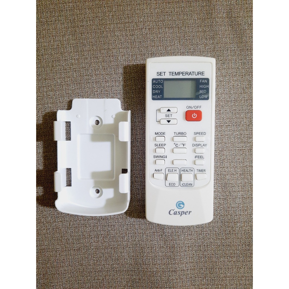 Remote Điều khiển điều hòa Casper- Hàng mới chính hãng theo máy 100% Tặng kèm Pin + Đế treo tường