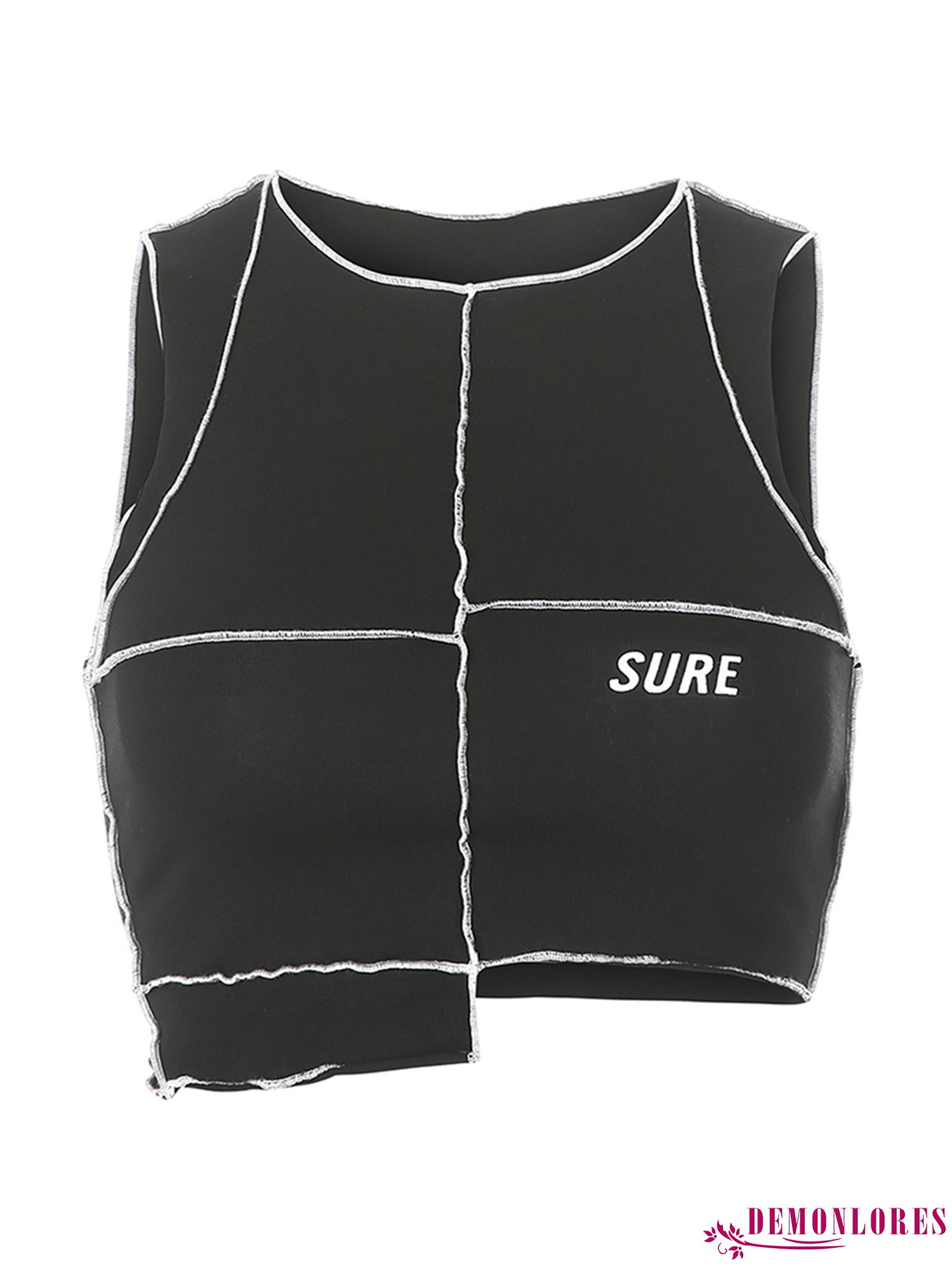 Áo Croptop Lửng Không Tay Họa Tiết Sọc Ngang Thời Trang Nữ Quyến Rũ | BigBuy360 - bigbuy360.vn