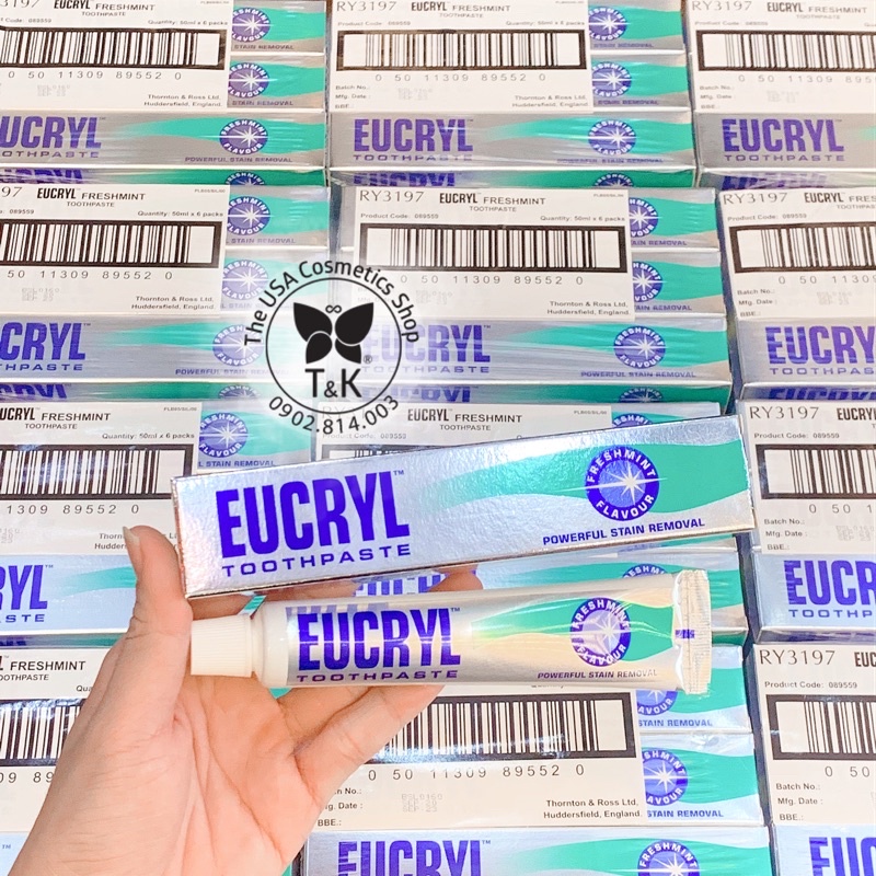 💎 BỘ SẢN PHẨM HỖ TRỢ TRẮNG RĂNG EUCRYL (HƯƠNG BẠC HÀ)