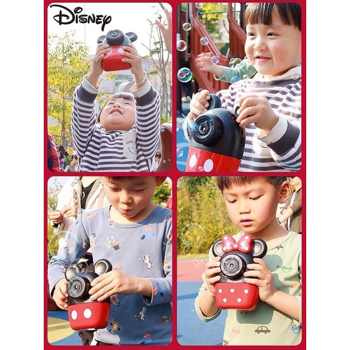 Đồ Chơi Cho Bé, Đồ Chơi Máy Ảnh Thổi Bong Bóng Hình MICKEY Có Nhạc Dễ Thương Cho Bé