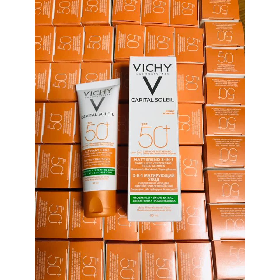 Kem Chống Nắng Vichy ❤️Freeship❤️ Chống Lão Hoá -dành cho da nhạy cảm Ideal Soleil Anti Age SPF50+ MB055000 (50ml)