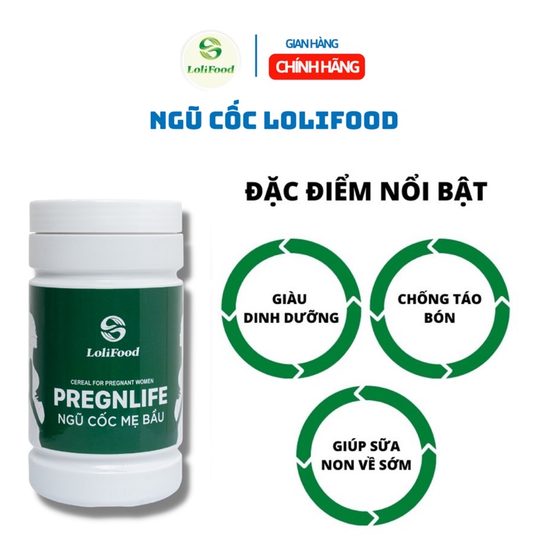 Ngũ Cốc Lợi Sữa | Ngũ Cốc Mẹ Bầu Pregnlife Lolifood (Combo Cho Mẹ Bầu và Sau sinh) Hộp 500gr