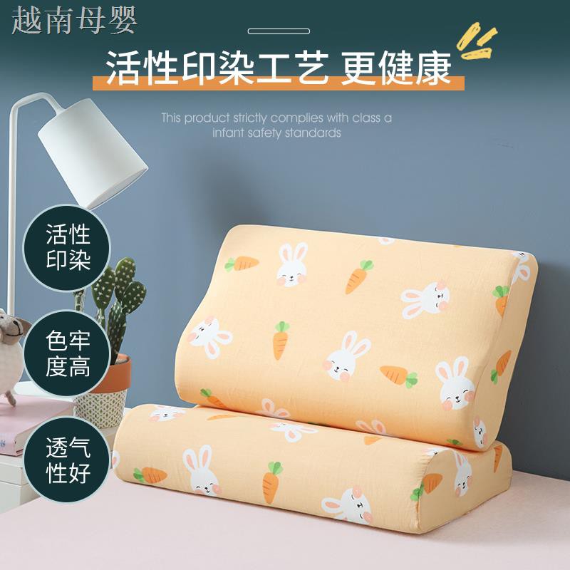 Gối cao su Gối một mảnh Bông đơn dành cho người lớn Bộ nhớ gối cao su 60x40 Phim hoạt hình lụa băng giá gối cho trẻ em