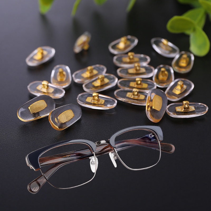 Xy Set 10 Cặp Đệm Mũi pvc Chống Trượt Màu Vàng / Bạc
