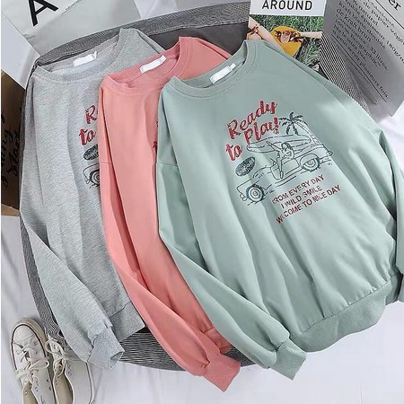 Áo Sweater cổ tròn thiết kế trẻ trung năng động