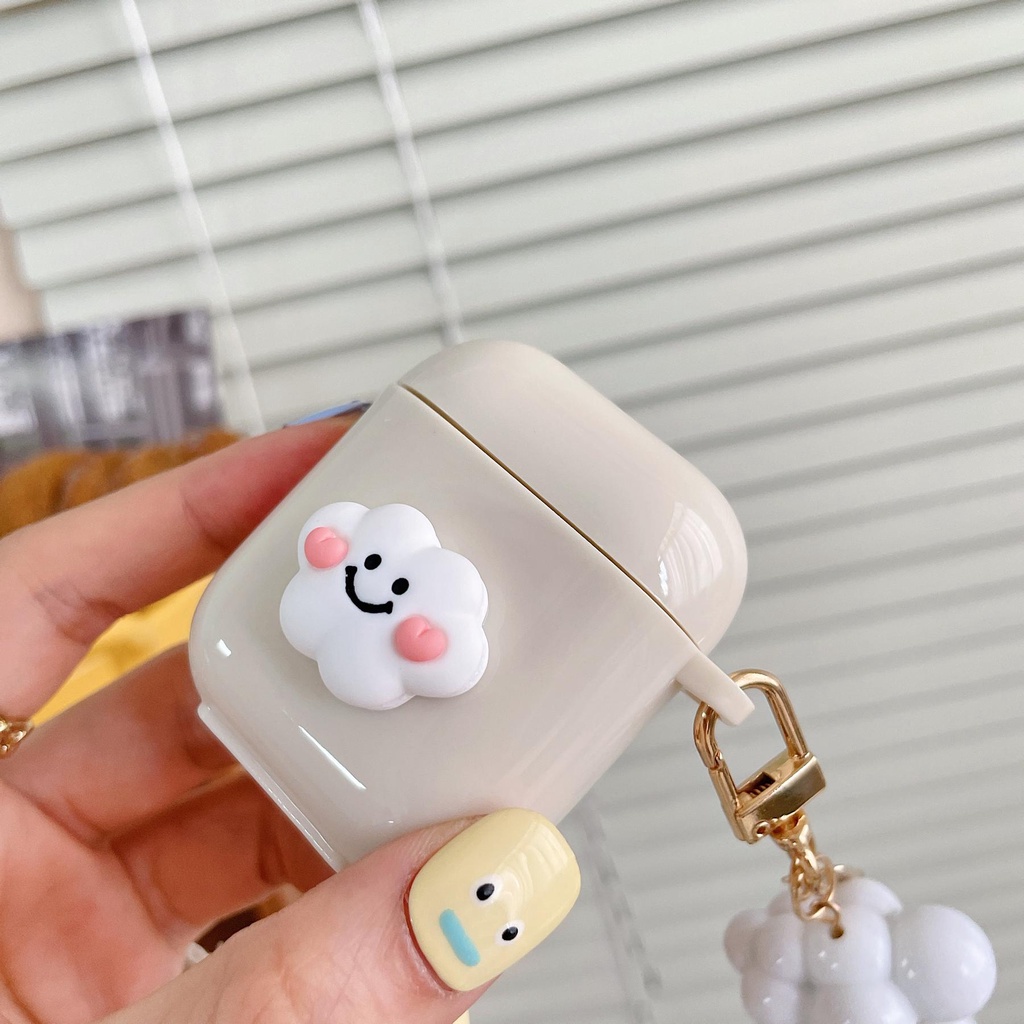 Vỏ Bảo Vệ Hộp Sạc Tai Nghe Bluetooth Không Dây AirPods Pro 1 / 2 3 2021 gen3 Bằng Silicon tpu Mềm Hình Đám Mây 3D Dễ Thương