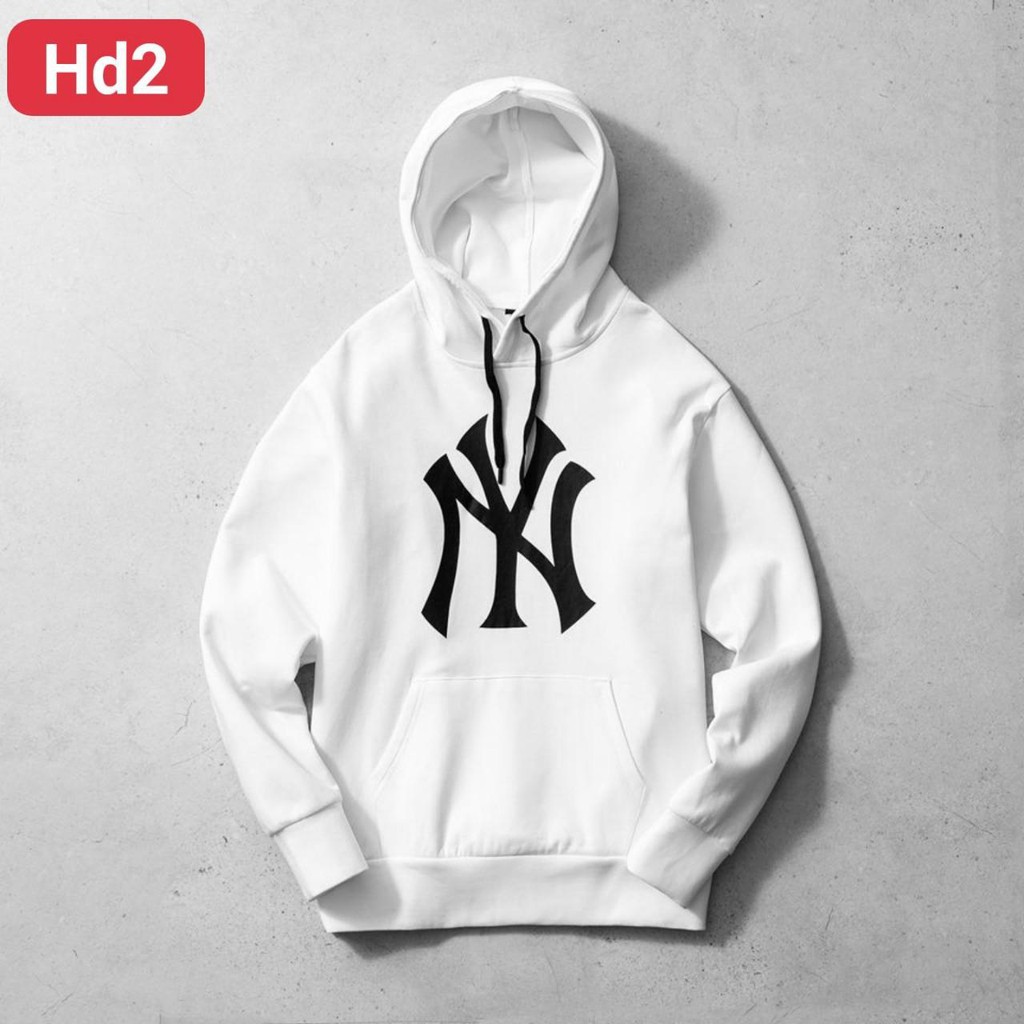 ÁO NỈ BÔNG NY CÓ NÓN HOODIE TRƠN TÚI TRƯỚC UNISEX (KEM TAN) | BigBuy360 - bigbuy360.vn