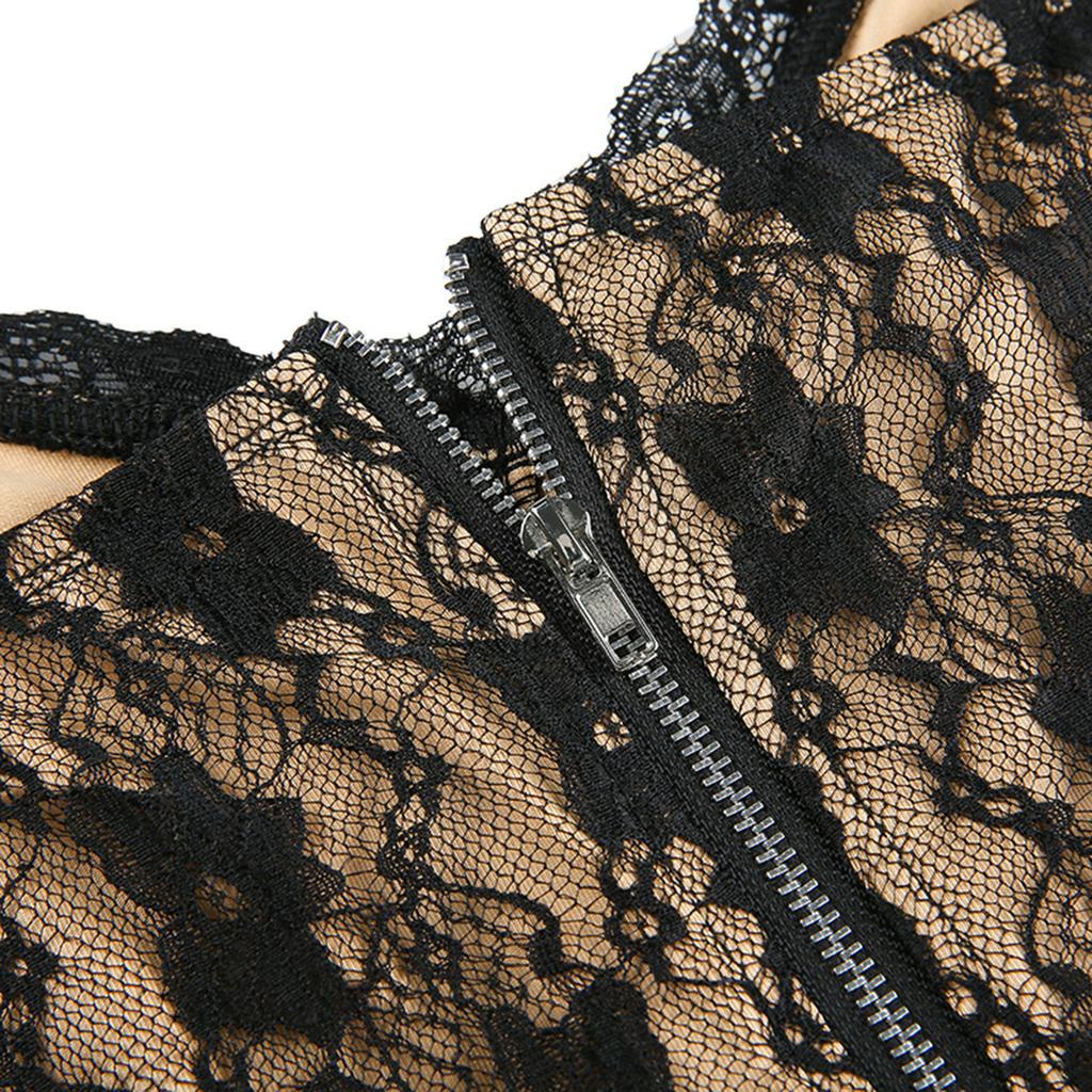 Áo Croptop Hai Dây Phối Ren Thời Trang Quyến Rũ Dành Cho Nữ