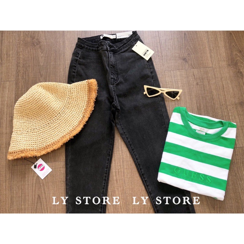 QUẦN JEAN SKINNY XÁM LƯNG CAO LYSTORE