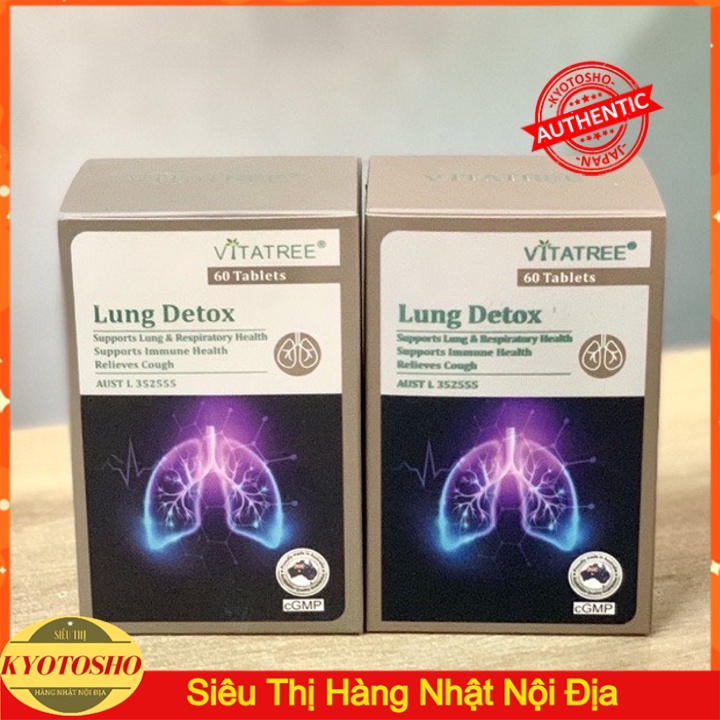 VIÊN BỔ PHỔI + THẢI ĐỘC VITATREE LUNG DETOX 60 VIÊN - CHÍNH HÃNG ÚC