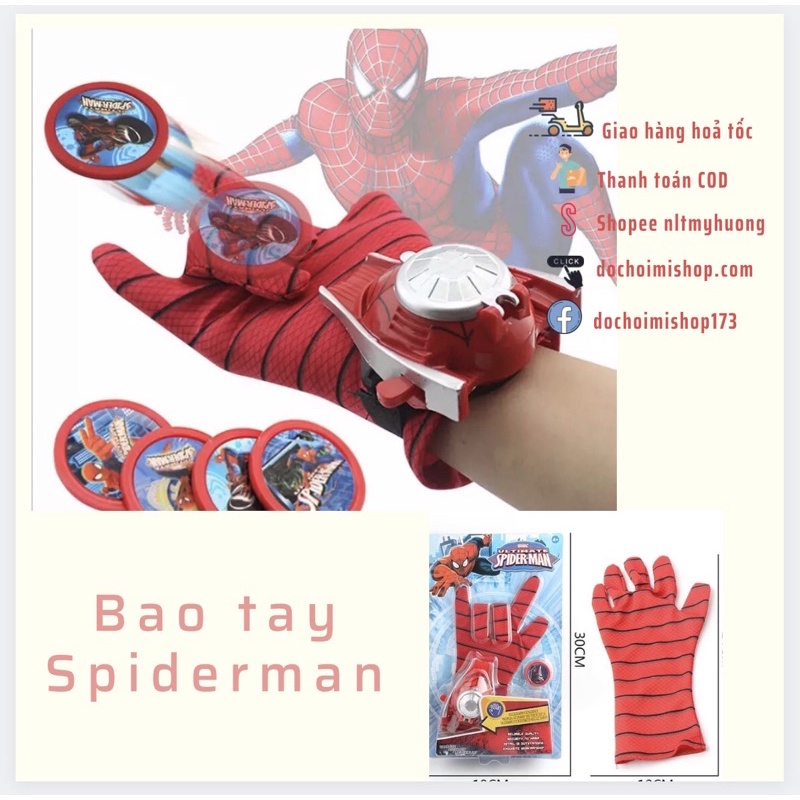 Đồ Chơi Bao Tay Spider Man Bắn Thẻ - New 2021