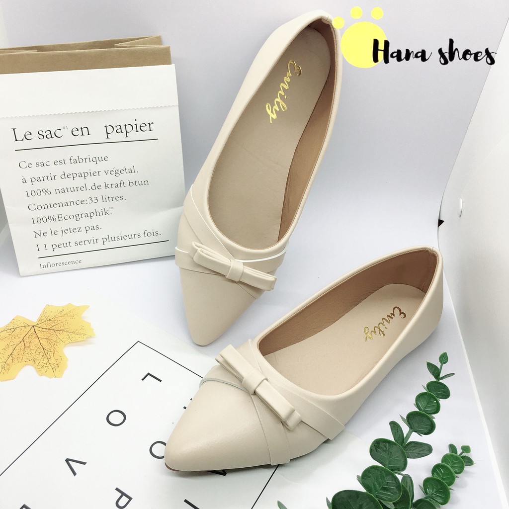 Giày bệt búp bê nữ đính nơ xinh xắn siêu bền- B6 | BigBuy360 - bigbuy360.vn