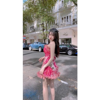 Đầm hoa hai dây phối bèo