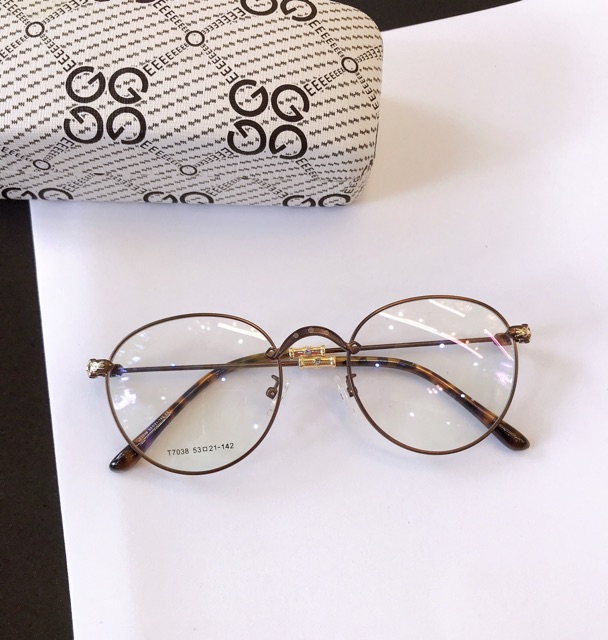 Kính gọng CHROME Vintage Kim loại Mắt Tròn