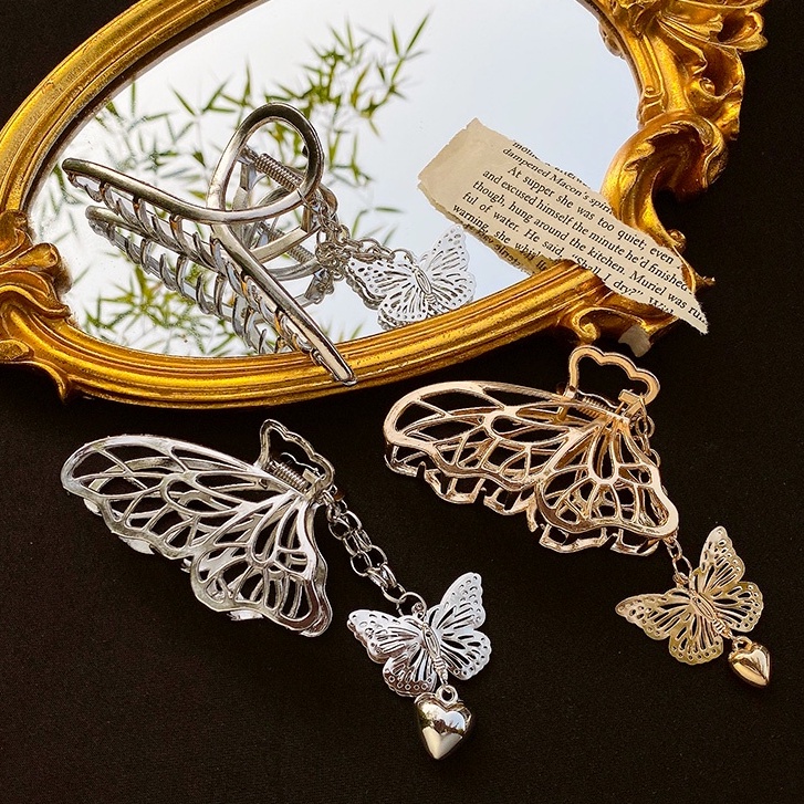 thời trang kẹp tóc đính đá Kẹp tóc kim loại nơ tua xinh đẹp Thời trang Hàn Quốc cho nữ set kẹp tóc hàn quốc kẹp càng cua nơ kẹp tóc mái kẹp tóc càng cua cặp tóc kẹp nơ kẹp mái phụ kiện tóc