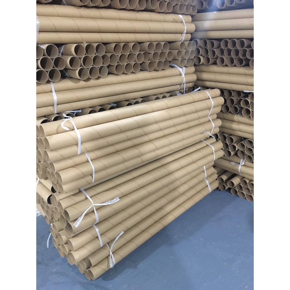Ống Giấy Tube đựng tranh liễn - poster, bản vẽ... siêu dài 128cm- đường kính 6cm - có nắp đậy 2 đầu