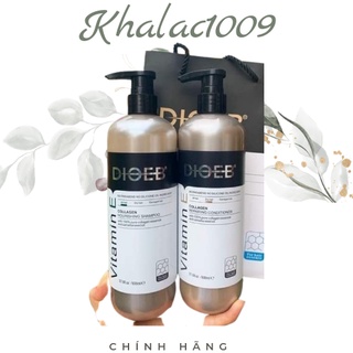 Cặp dầu gội xả dioeb vitamin e collagen 800ml - phục hồi tóc hư tổn, ngăn rụng tóc