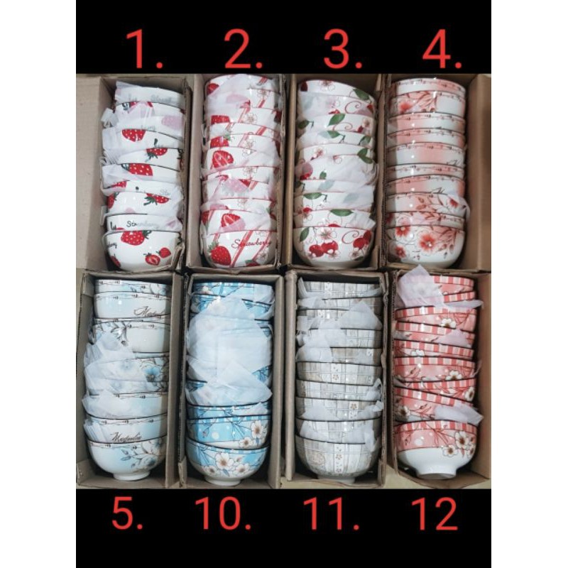 Bộ chén sứ cao cấp họa tiết 4D