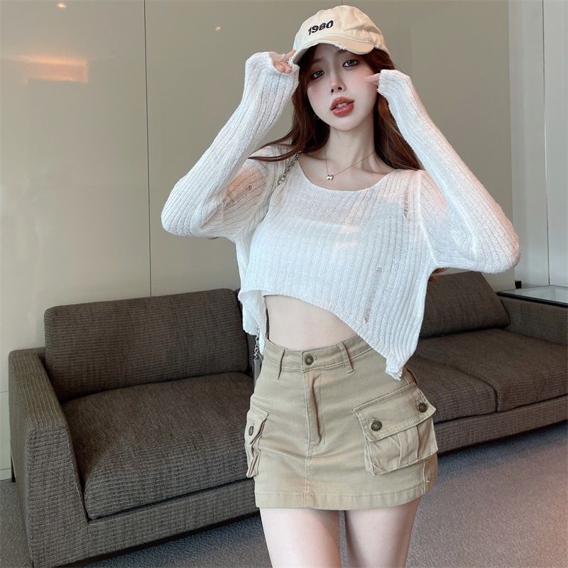 Áo Thun Lửng Tay Dài Phong Cách Mới Dành Cho Nữ