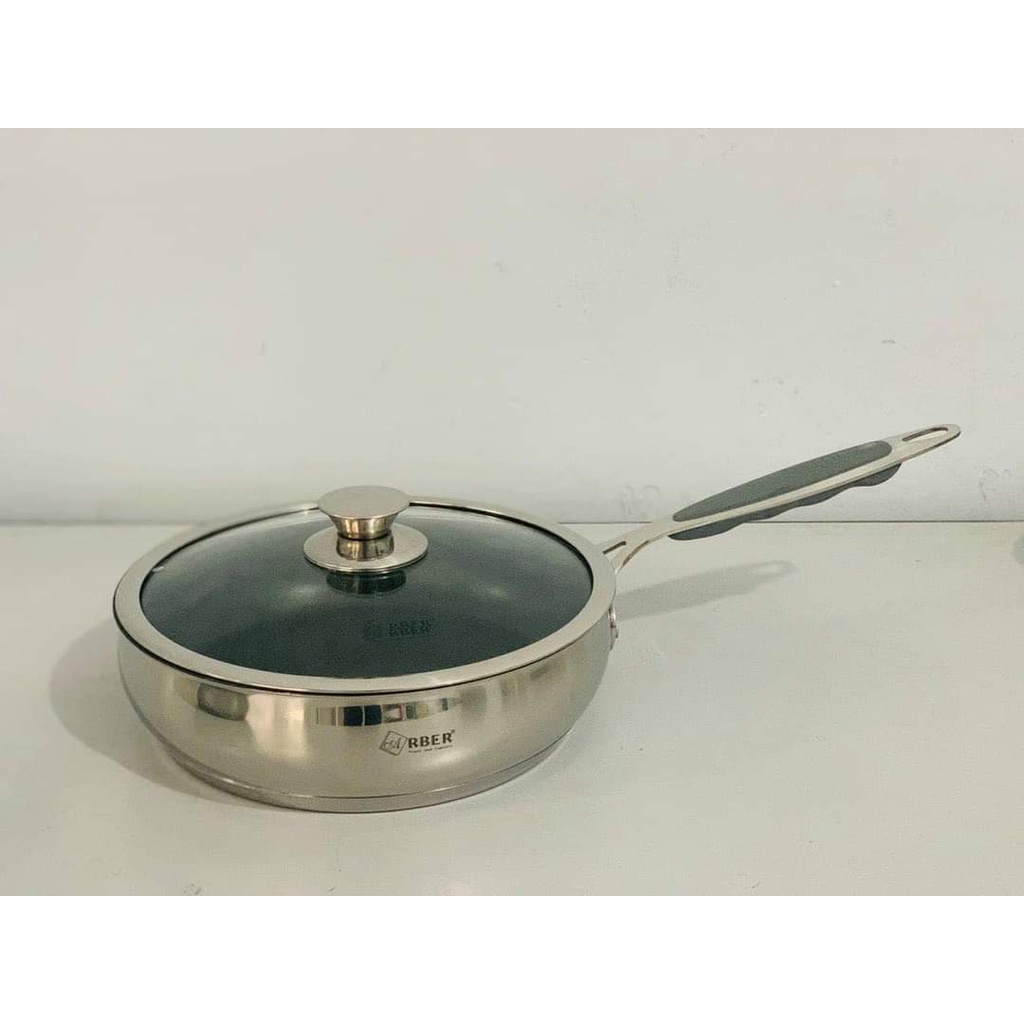 Bộ nồi Arber Đức 5 món AB06SCC hàng cao cấp chính hãng- tay cầm chống nóng BH 1 năm