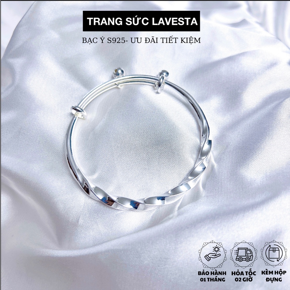 Vòng tay bạc nữ 925 cá tính, trang nhã Lavesta SUN04