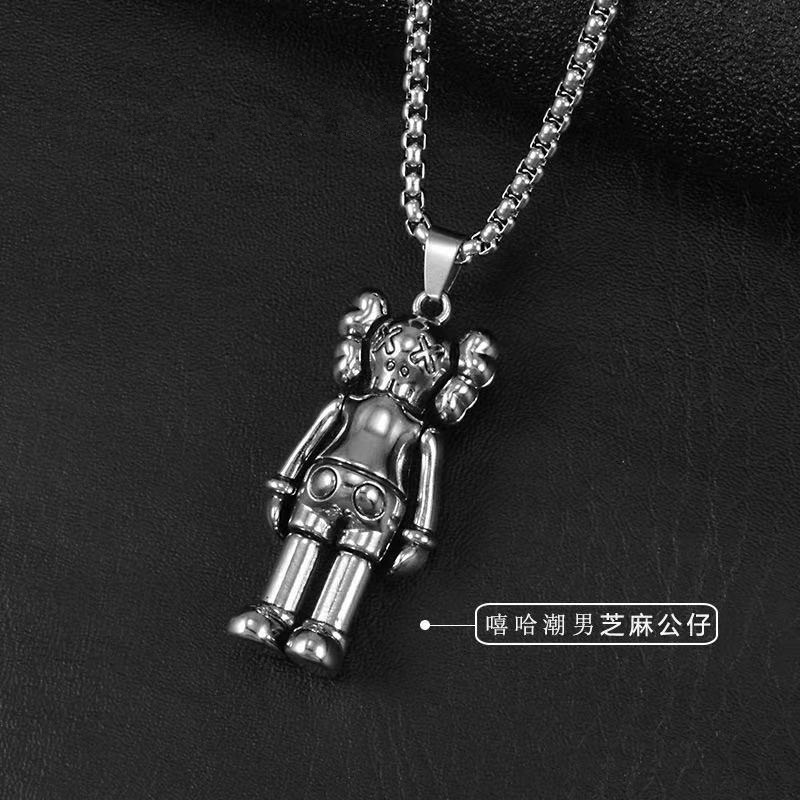 Dây chuyền làm từ thép titan mặt hình người phong cách hip hop thời trang cá tính