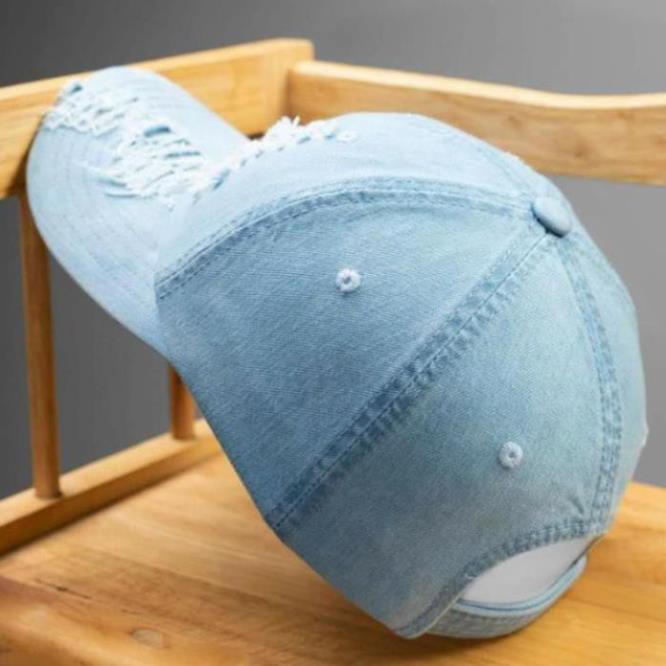 NÓN KẾT JEAN RÁCH THỜI TRANG BỤI, MŨ LƯỠI TRAI NAM NỮ PHONG CÁCH cho cả nam và nữ