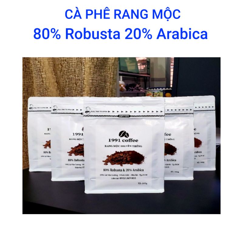 Cà Phê Rang Mộc Nguyên Chất 1991 COFFEE thành phần 80% Robusta &amp; 20% Arabica