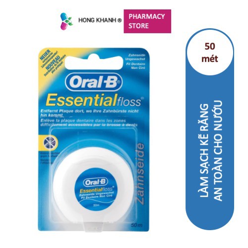 Chỉ Tơ Nha Khoa Oral-B Essential Floss 50m