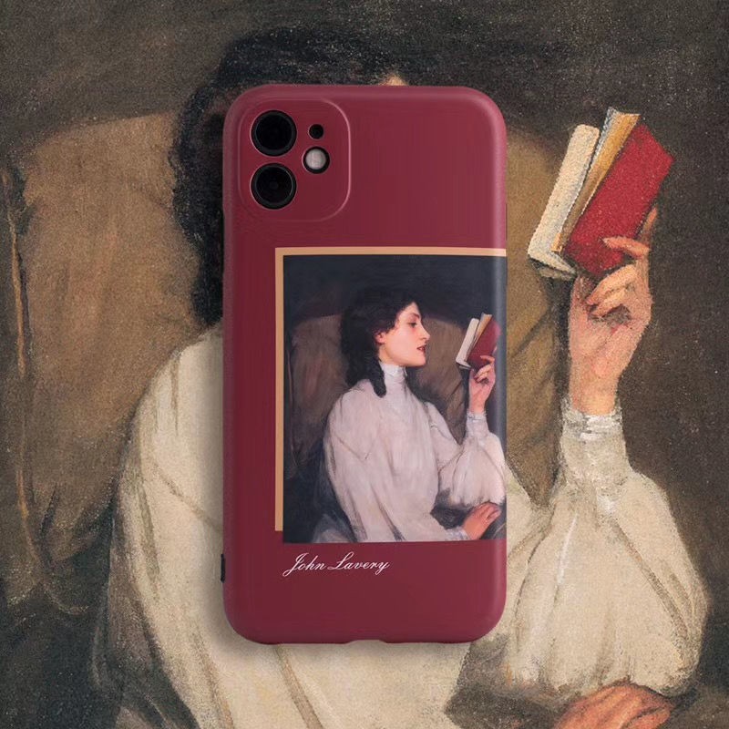 ■ Ốp iphone Phụ kiện điện thoại lưng Cold wind art student portrait oil painting 11 mobile phone case iPhoneXr retro 7/8plus/Xsmax/se | BigBuy360 - bigbuy360.vn