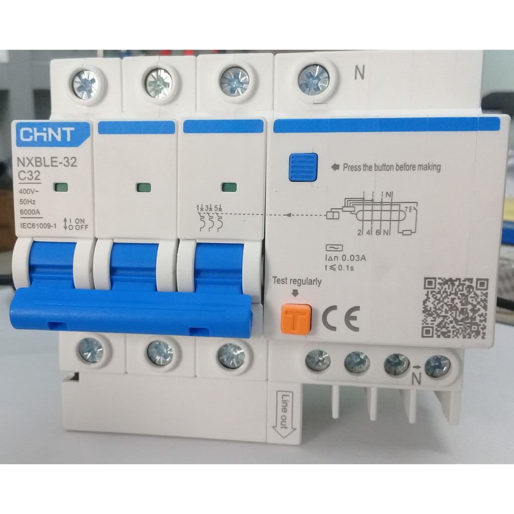 RCBO 3P 32A NXBLE-32 CHINT