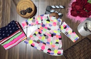 Váy cotton dài tay cho bé gái