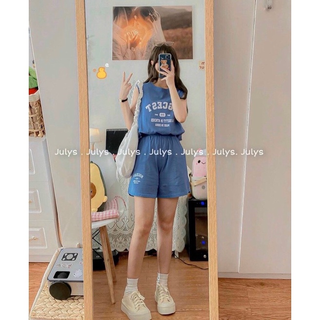 BN77-Bộ Nữ Sát Nách Chữ NGCEST 3 Màu | BigBuy360 - bigbuy360.vn