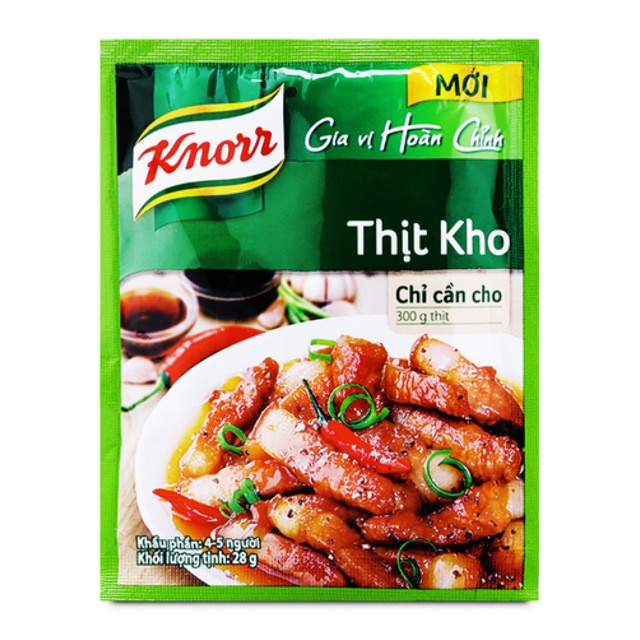 Gói Gia vị hoàn chỉnh thịt kho Knorr 28g