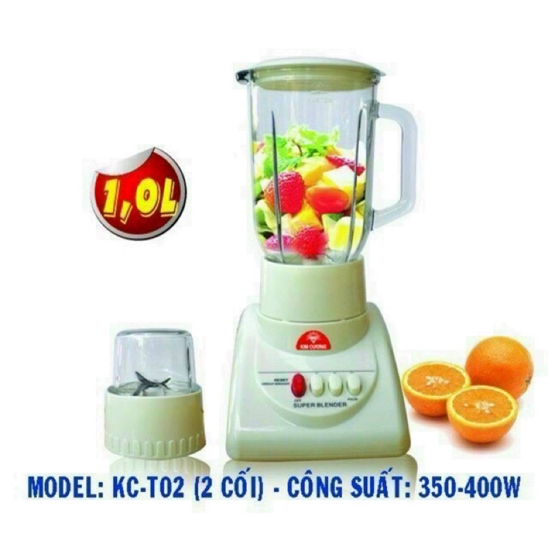 Máy Xay Sinh Tố Kim Cương KC-T02 2 Cối Công Suất 400W Bảo Hành 12 Tháng