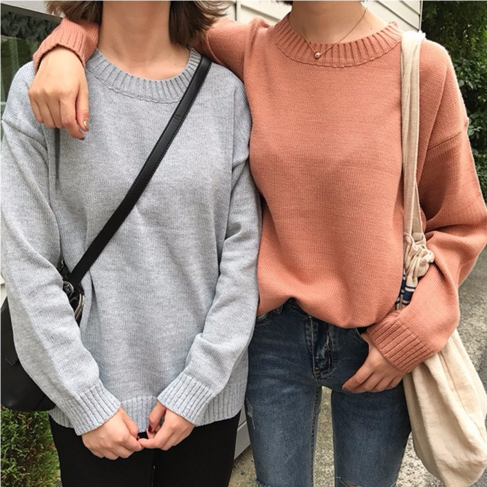 Áo Len Cổ Tròn Màu Trơn 20631 | BigBuy360 - bigbuy360.vn