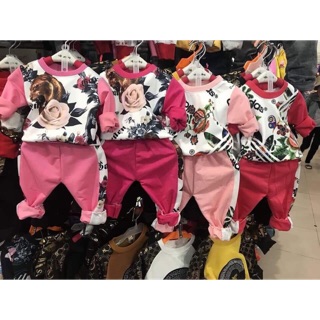 Bộ 3d cotton cho bé gái 10-26kg