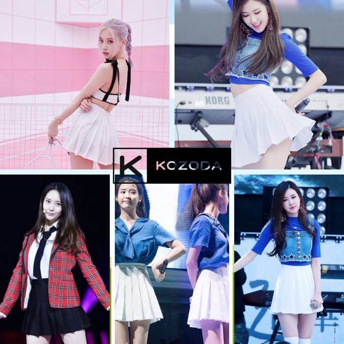 Chân váy tennis xếp ly màu trắng đen xếp li skirt cạp lưng cao ngắn chữ a phong cách ulzzang kozoda cv5 | BigBuy360 - bigbuy360.vn