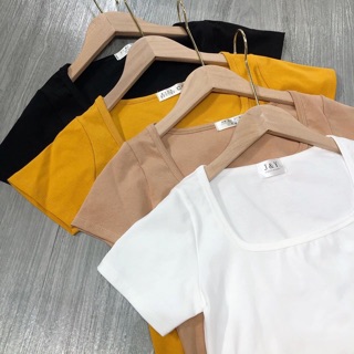 Áo Thun Cổ Vuông ( kèm ảnh thật )